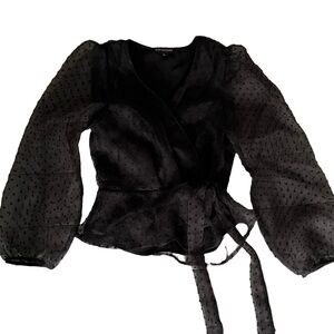 Vintage Black Wrap Top by Gibsonlook